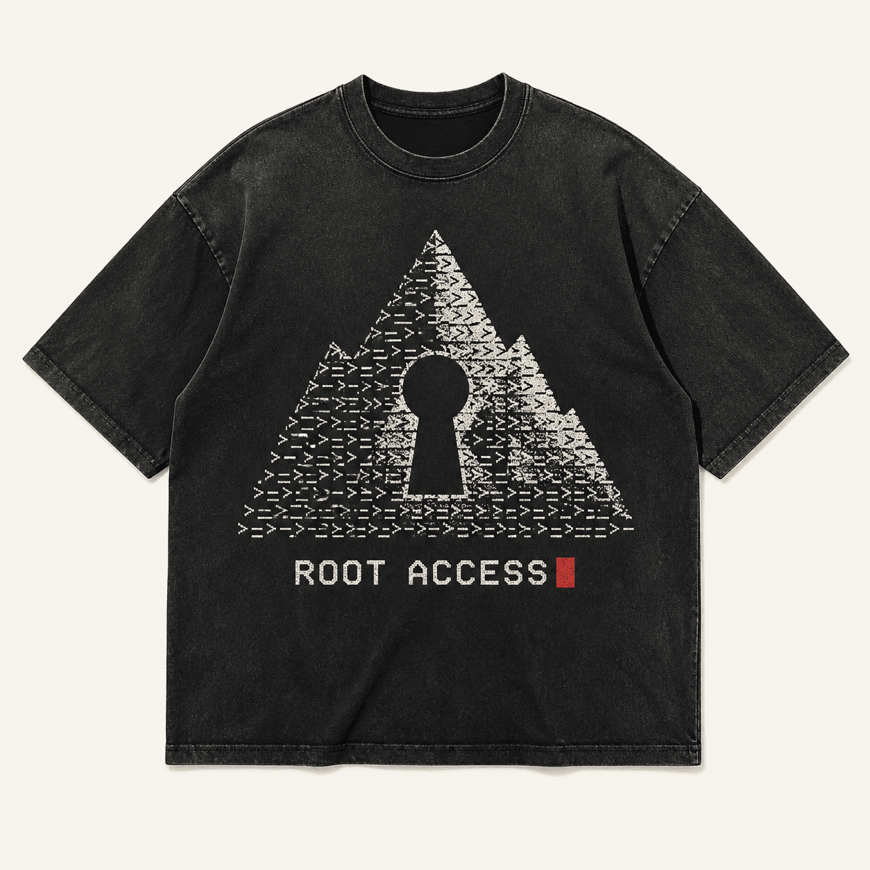 Root Access washed-black T-shirt